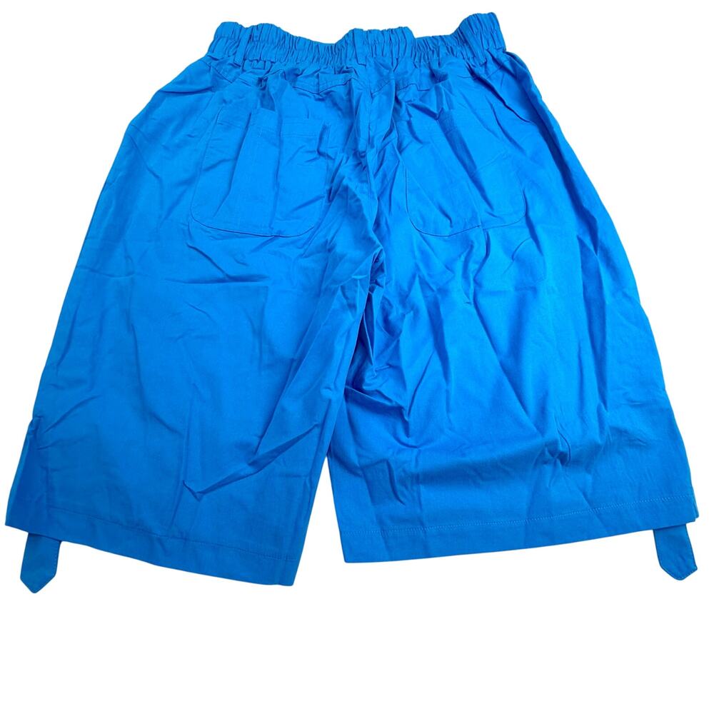 New in Bag Women's Bright Blue Cargo Shorts Adjustable Length Elastic Waist - Picture 2 of 16